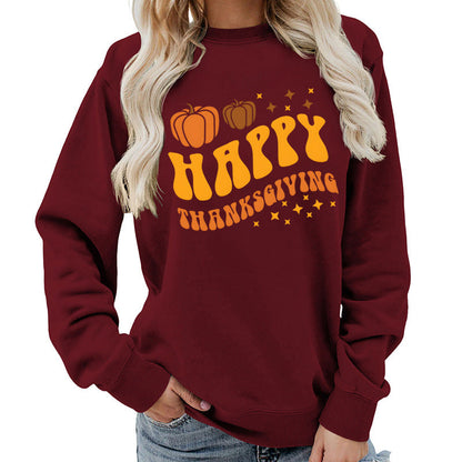 Damen Pullover Weihnachtliches Kürbismotiv Gemütlich Norvielle
