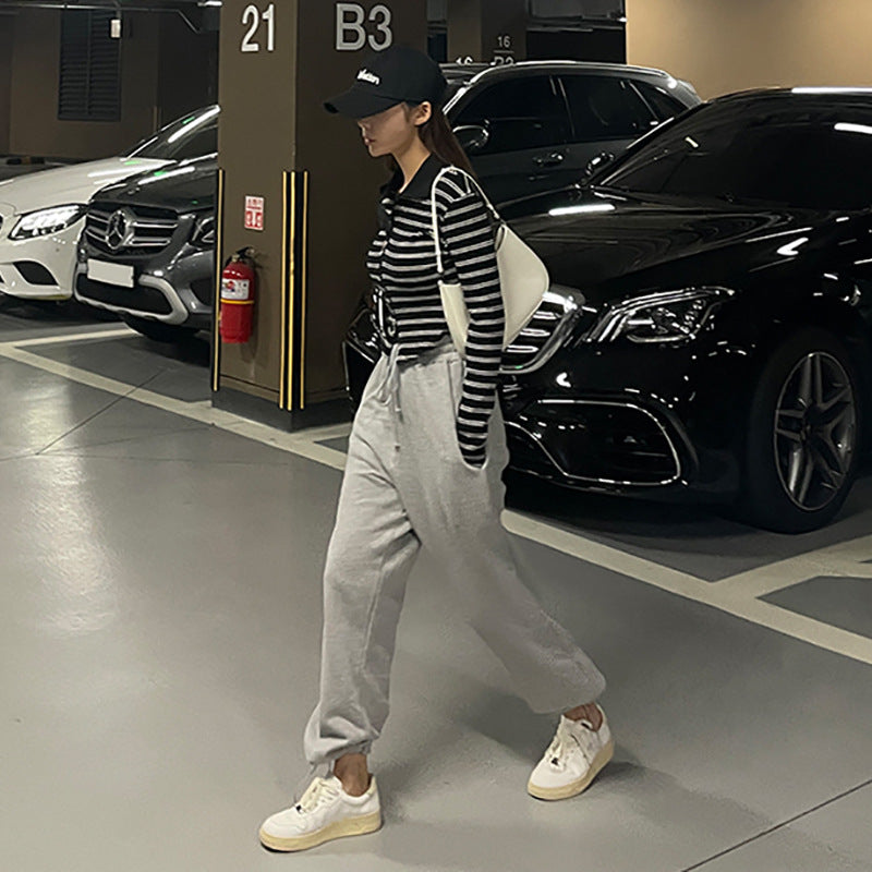 Damen Sweatpants Weit Elastischer Bund Norvielle