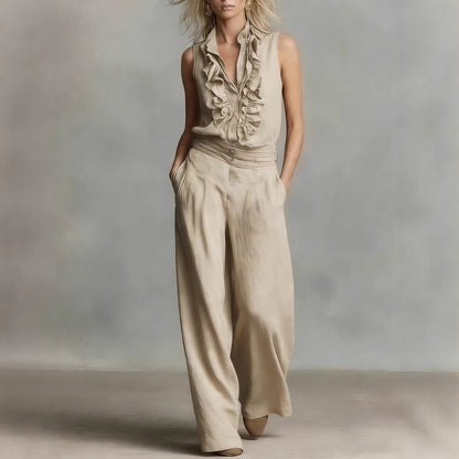 Damen Bluse mit Rüschendetails Klassischer Kragen Elegantes Design