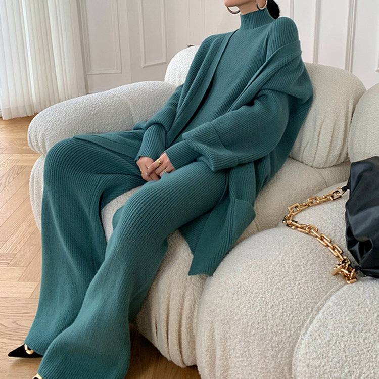 Damen Strickensemble Weites Design Luxuriöses Material - Norvielle