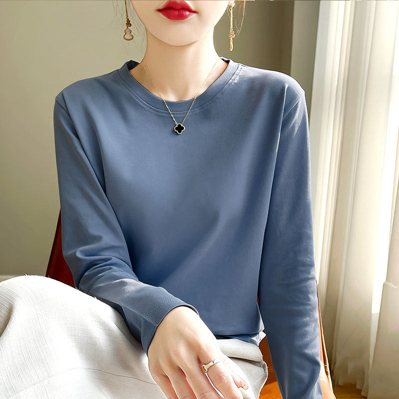 Damen Langarmshirt Rundhals Norvielle