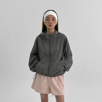 Damen Outdoor-Windjacke Leicht Verstellbar Schwarz Norvielle - Norvielle