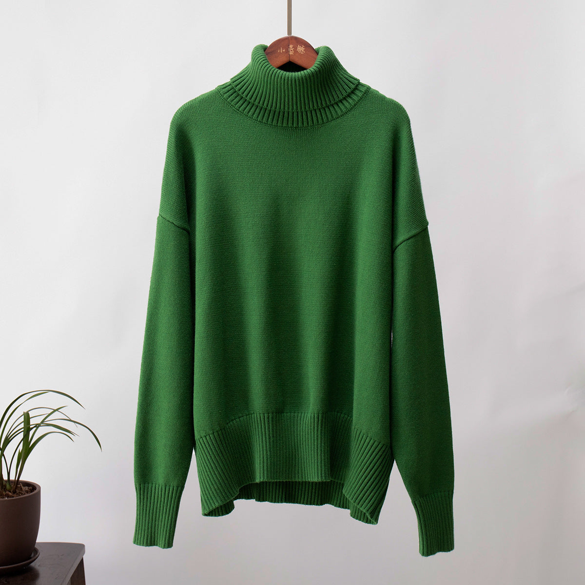 Damen Strickpullover Lässig Warm Gerippter Saum