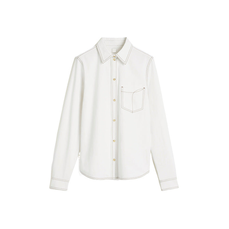 Damen Jeanshemd Lässiger Schnitt