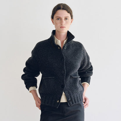 Damen Strickcardigan mit Kragen Norvielle