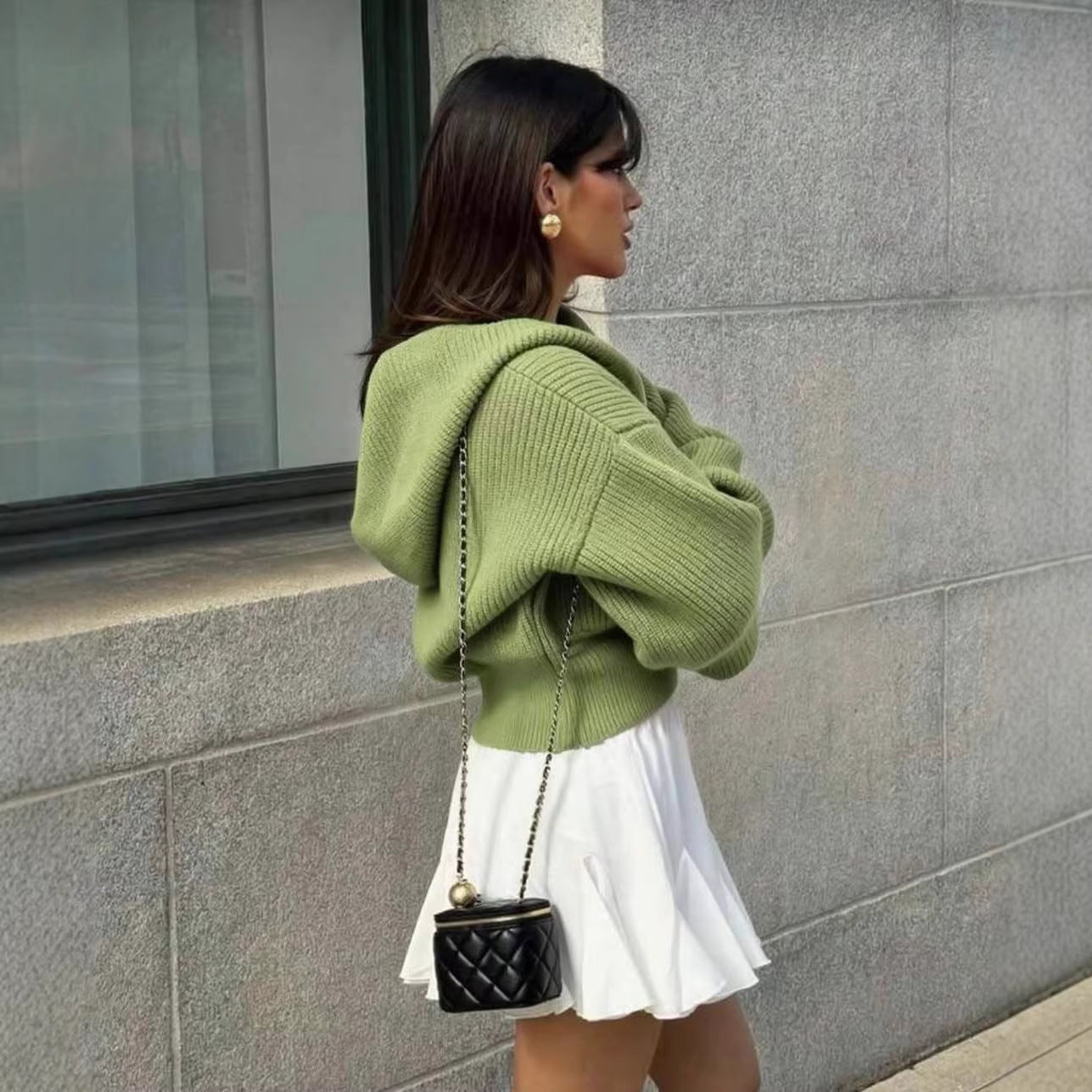 Damen Strickcardigan Lässig Knopfverschluss Norvielle