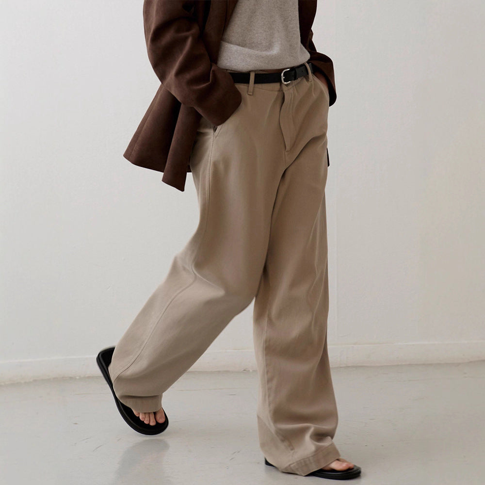Damen Weite Denimhose Hochbund