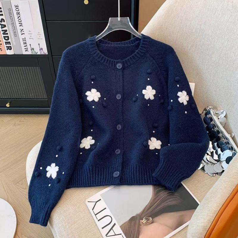 Damen Strickjacke Florales Design Norvielle - Norvielle