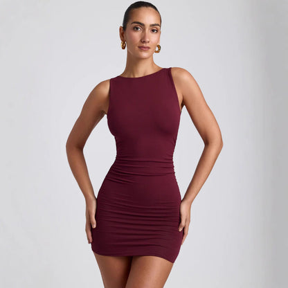Damen Figurformendes Minikleid Komfortstretch