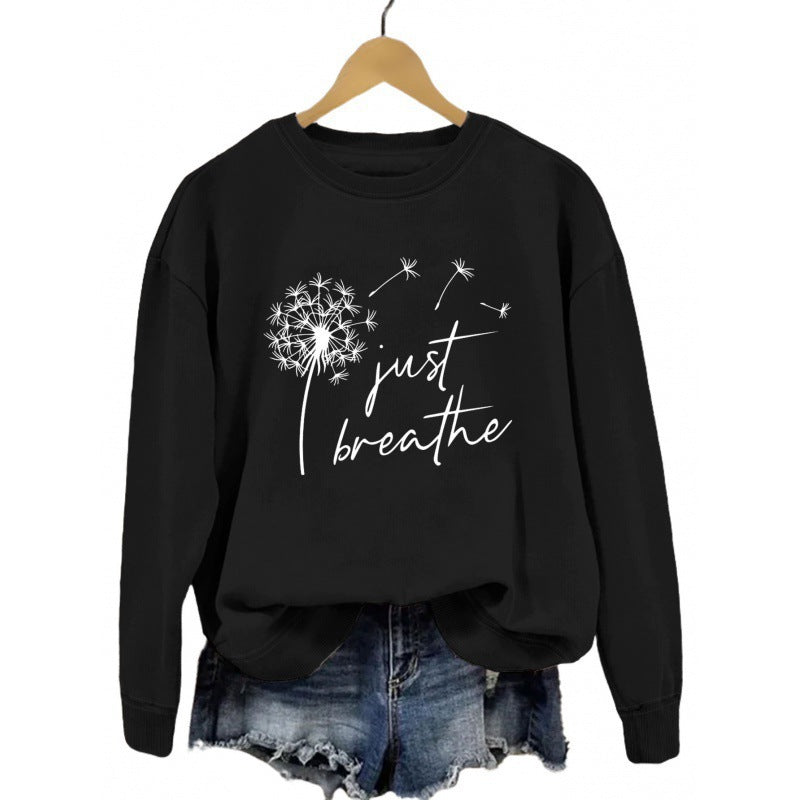 Damen Sweatshirt Pusteblumen-Motiv Norvielle