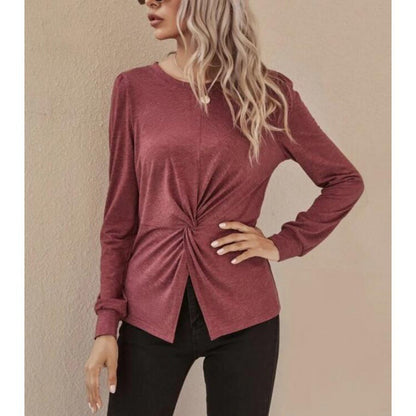 Damen Langarmshirt Elegantes Design Norvielle