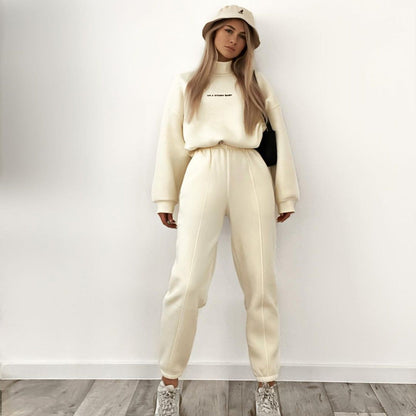 Damen Sweatset Hochkragen Weite Ärmel Norvielle