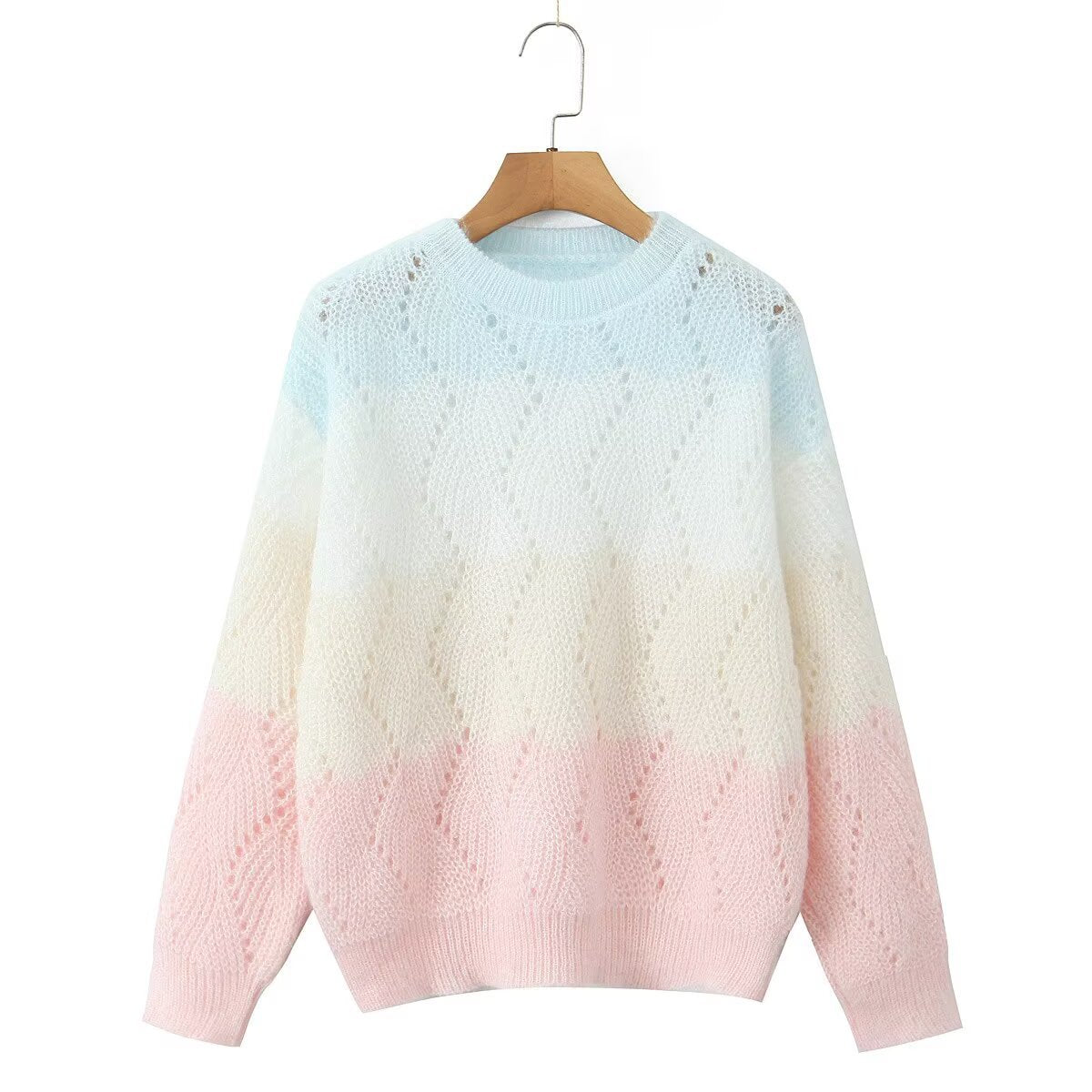 Damen Strickpullover Komfortabel Weich Pastellfarben