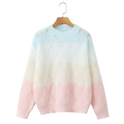 Damen Strickpullover Komfortabel Weich Pastellfarben