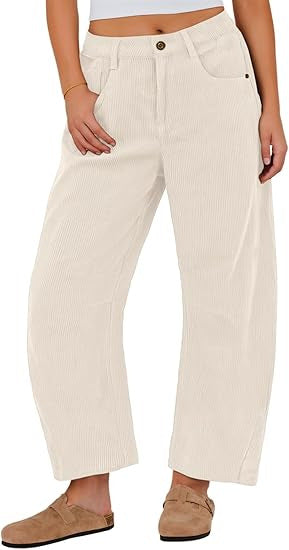 Damen Cordhose Weite Passform mit seitlichen Eingrifftaschen Norvielle