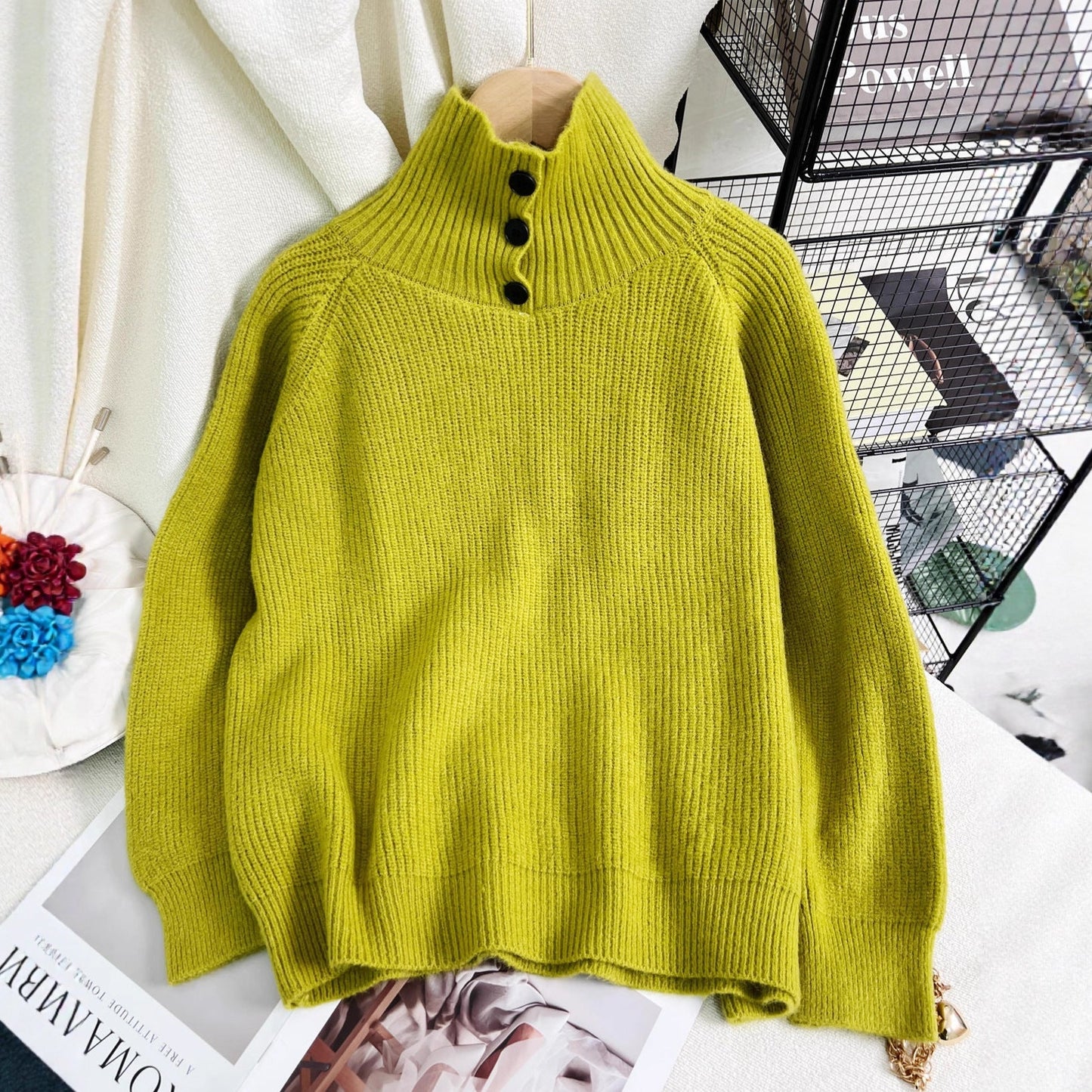 Damen Rollkragenpullover Weiches Strickmaterial Norvielle