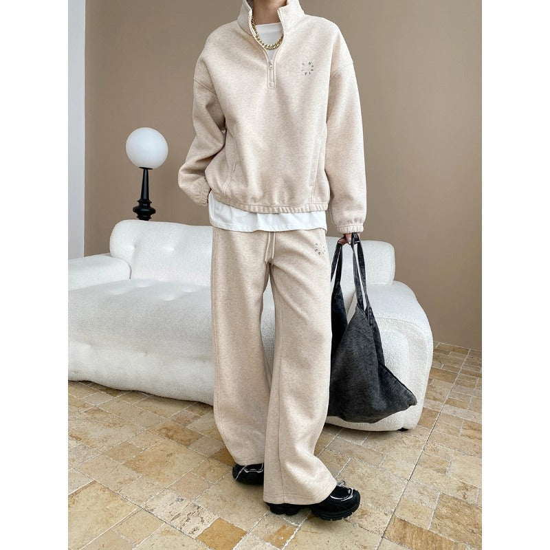 Damen Kapuzenpullover Hoher Kragen Elegante Passform Norvielle