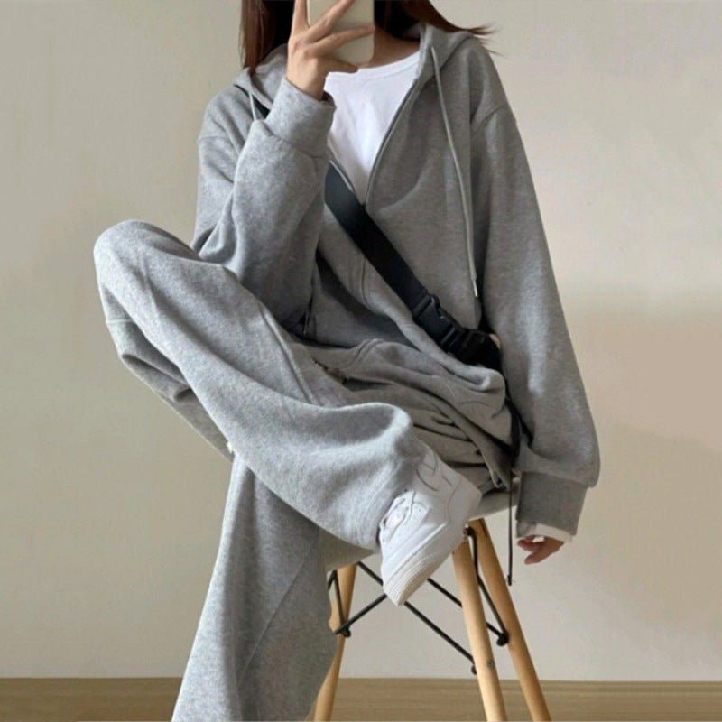 Damen Lounge-Set Kapuzenpullover Weite Jogginghosen Norvielle