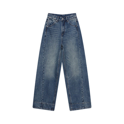 Damen Jeansjacke Lässig Kontrastkragen Große Taschen
