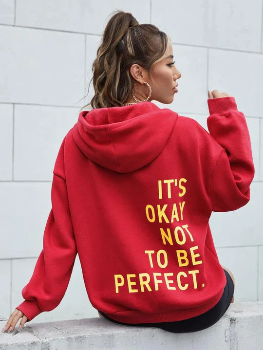 Damen Kapuzenpullover Kuscheliges Innenfutter Motivierender