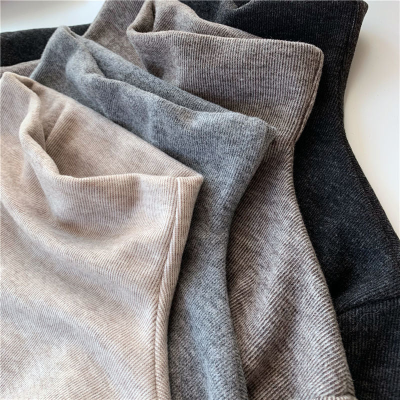 Damen Langarmshirt Hochkragen Baumwolle Norvielle