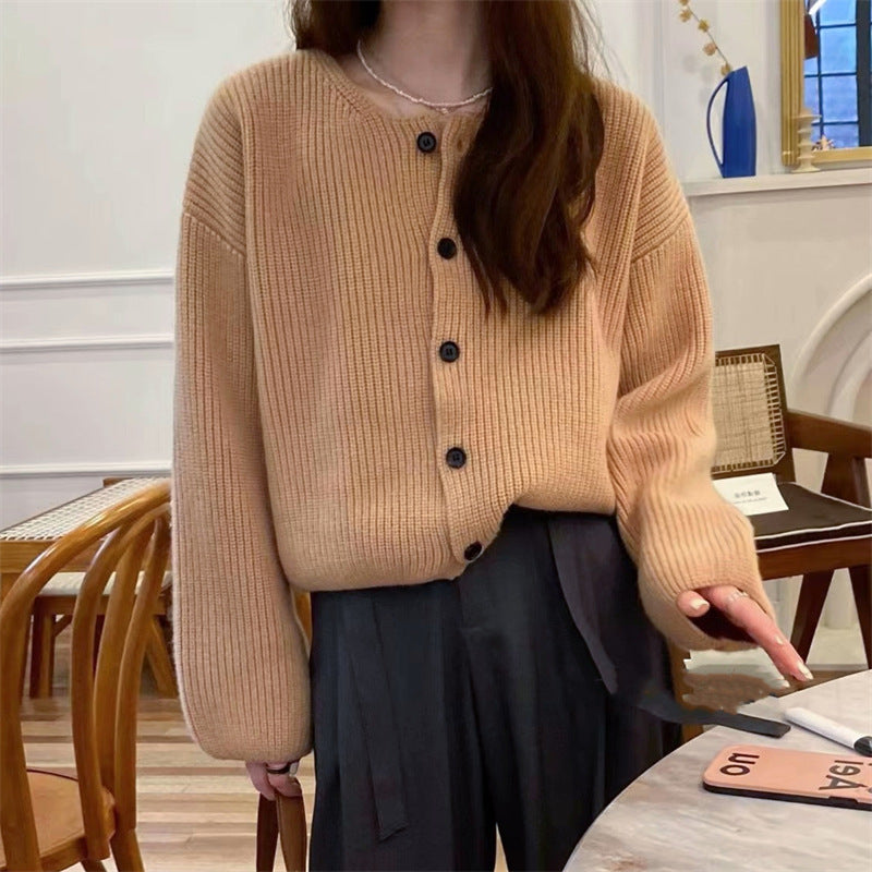 Damen Strickcardigan Lässig Weit Norvielle