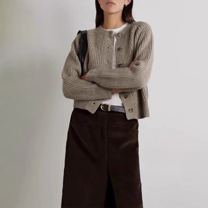 Damen Cordrock Lang Mit Hohem Schlitz Dunkelblau