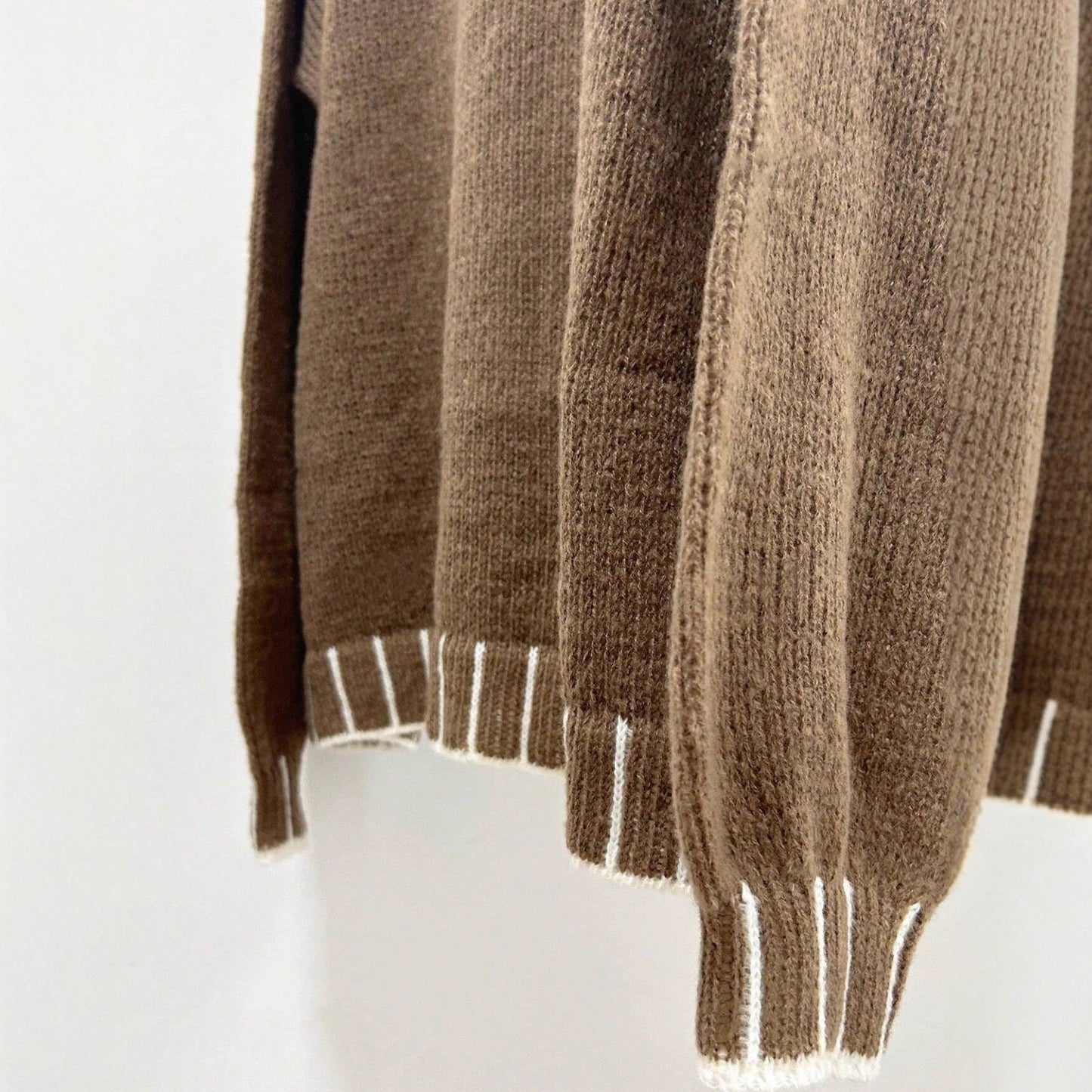 Damen Strickpullover Hoher Kragen Anpassbare Ärmel Norvielle