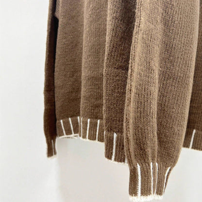 Damen Strickpullover Hoher Kragen Anpassbare Ärmel Norvielle