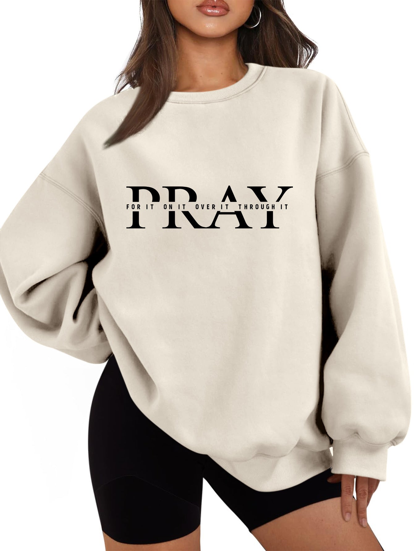 Damen Oversized Sweatshirt mit Aufdruck Norvielle