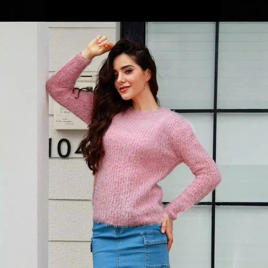 Damen Strickpullover Kuscheliger Look Moderner Schnitt Norvielle - Norvielle