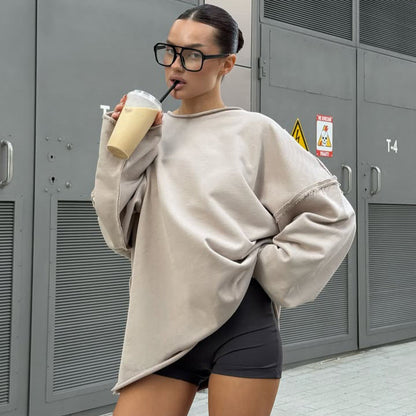 Damen Sweatshirt Asymmetrischer Schnitt Norvielle - Norvielle