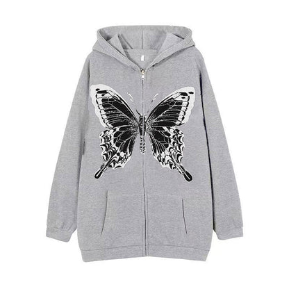 Damen Hoodie Schmetterlingsmotiv Baumwolle Norvielle