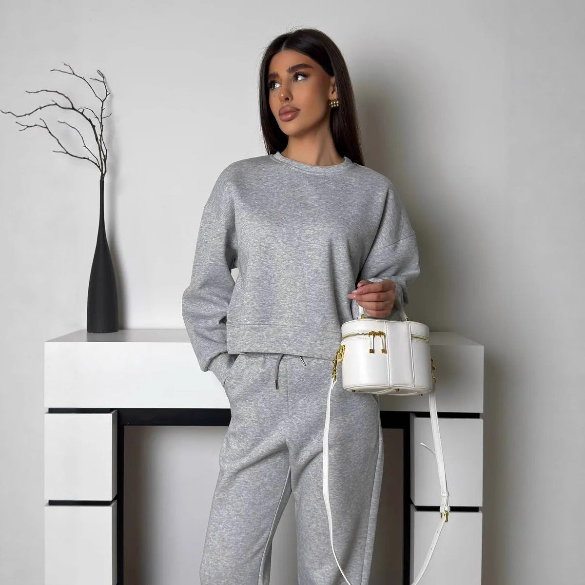 Damen Sweatanzug Komfort Norvielle Hoch Bündchen