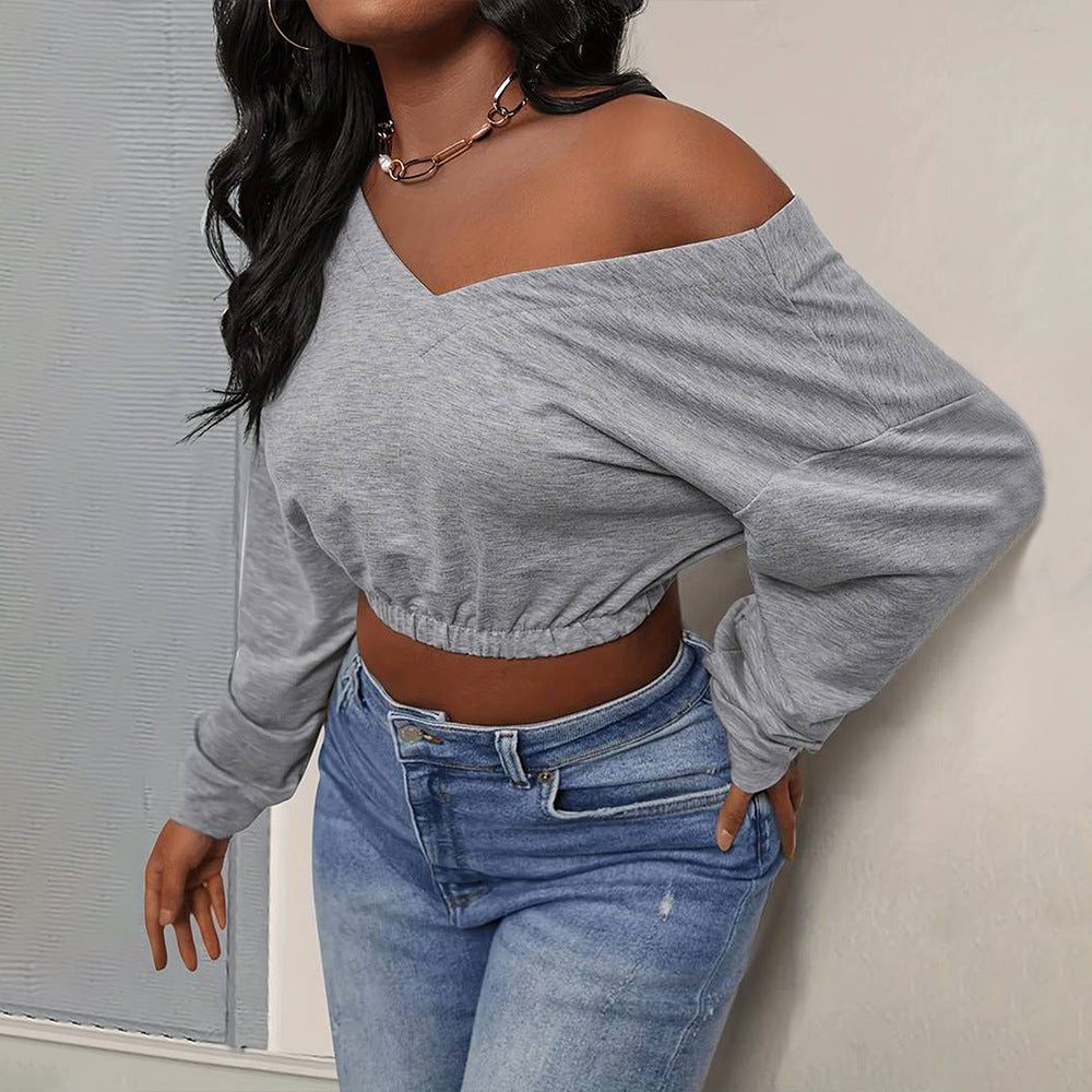 Damen Crop- Schulterfrei Tailliert Norvielle