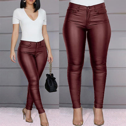 Damen High-Waist Hose Figurbetont Norvielle