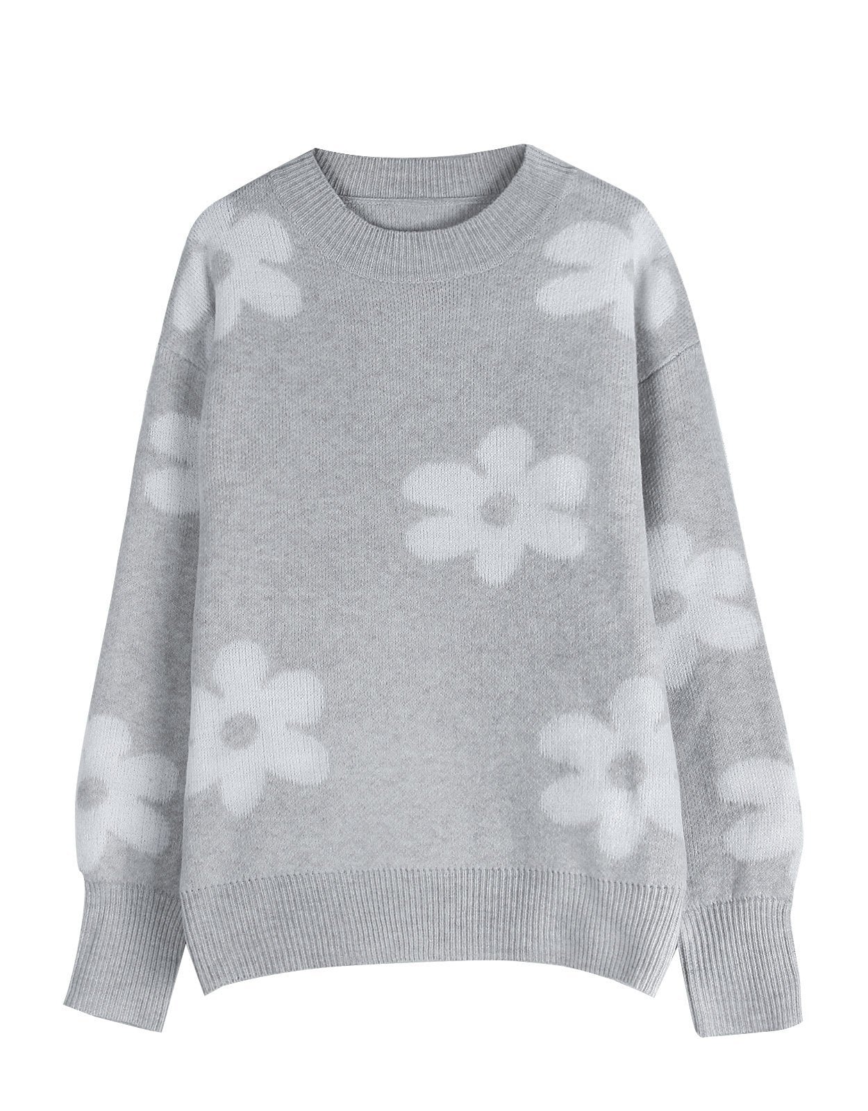 Damen Pullover Florales Design Lässiger Schnitt