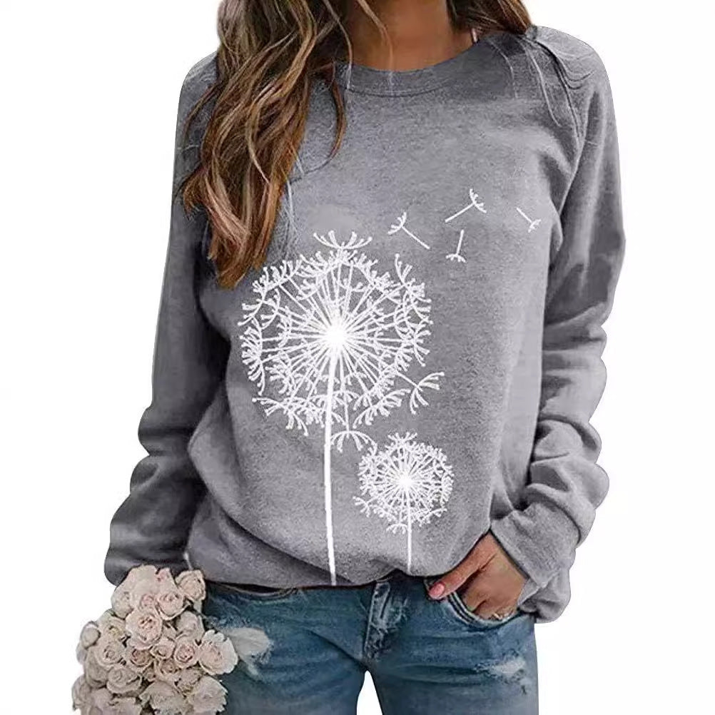 Damen Sweatshirt Pusteblumen-Motiv Norvielle - Norvielle