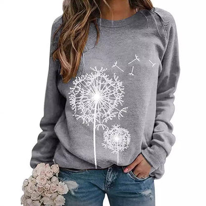 Damen Sweatshirt Pusteblumen-Motiv Norvielle - Norvielle