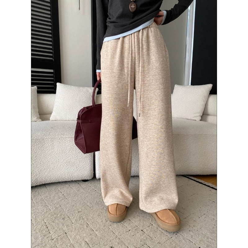 Damen Sweatpants Elastischer Bund Weite Bein Norvielle - Norvielle