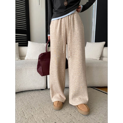 Damen Sweatpants Elastischer Bund Weite Bein Norvielle - Norvielle