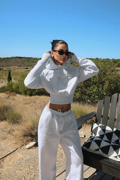 Damen Hoodie Jogginghose Set Baumwolle Lässig