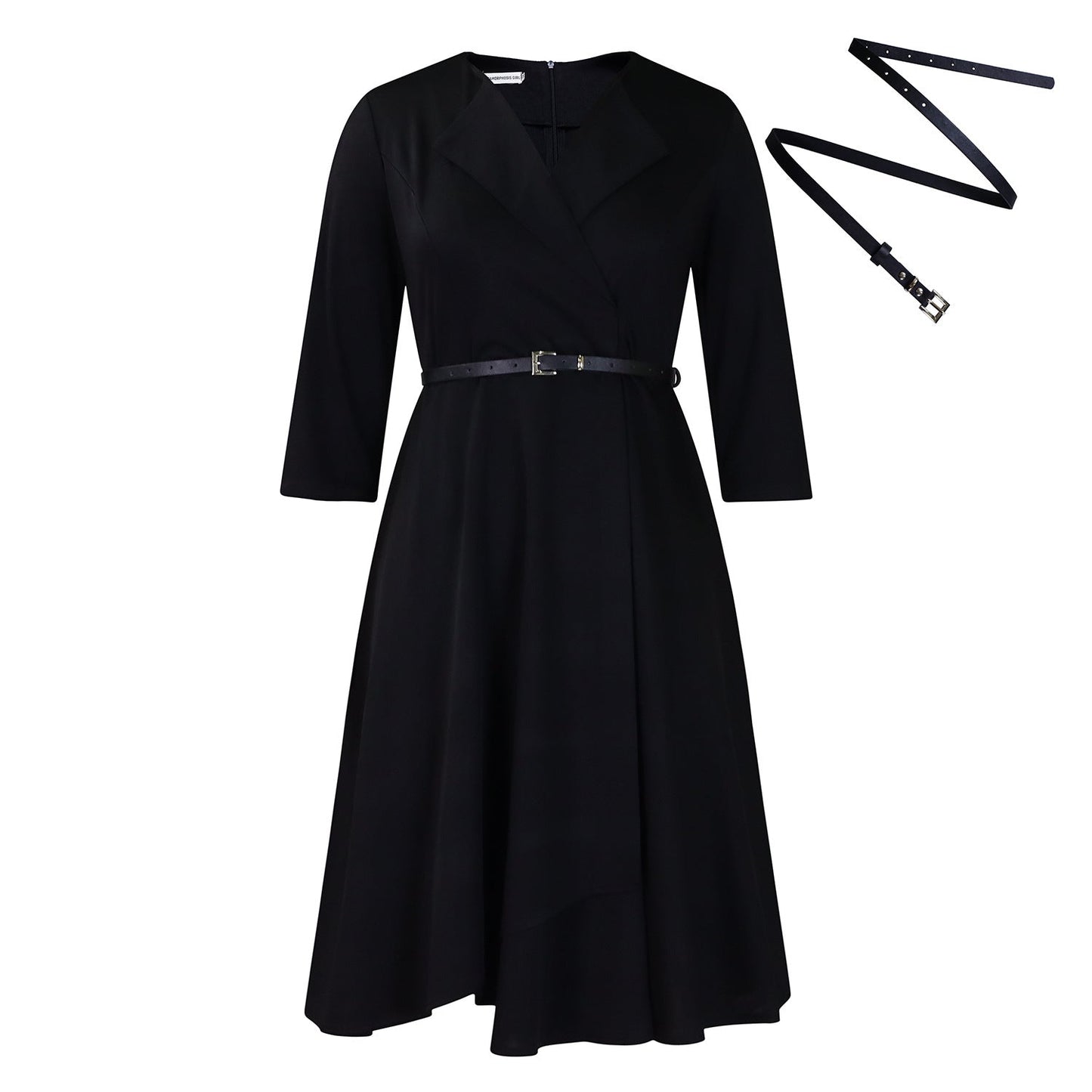 Damen Wickelkleid Elegante Taillierung Polyester
