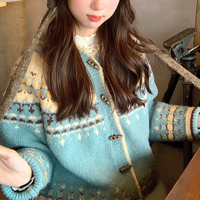 Damen Kapuzenpullover Folklore Muster Norvielle - Norvielle