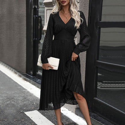 Damen Midi-Kleid Rüschung Figurschmeichelnd Norvielle