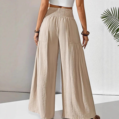 Damen Sommerhose Elastischer Bund Eingrifftaschen Norvielle