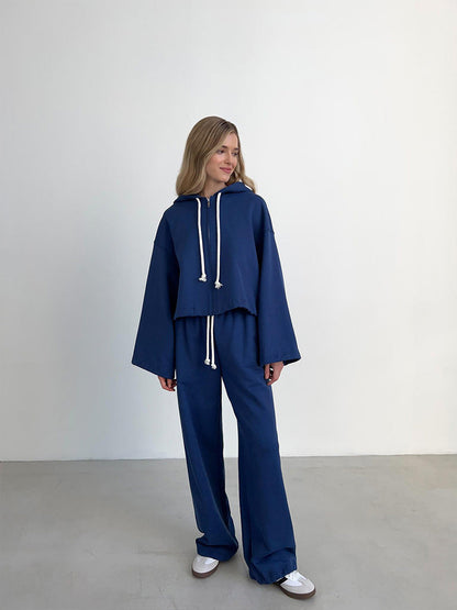 Damen Hoodie Set Weite Hose Norvielle