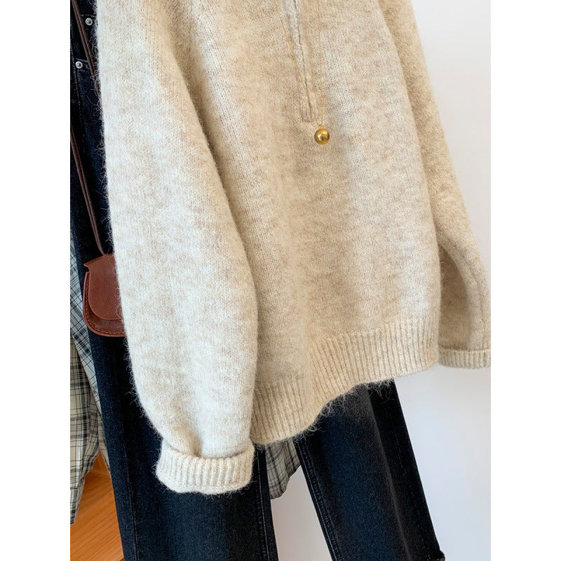 Damen Hoodie Kuschelig Halbzipp Norvielle
