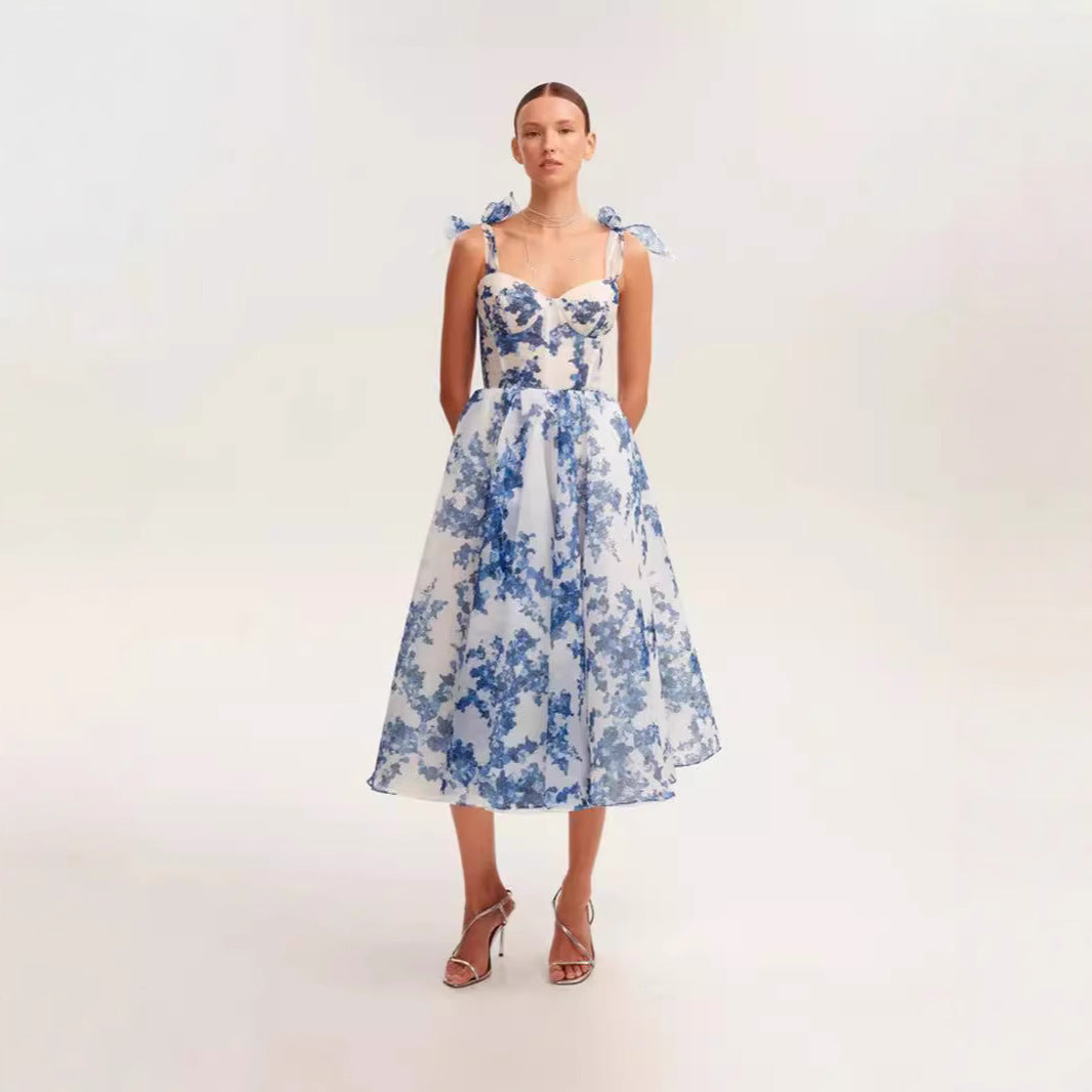 Damen Midi-Kleid Florales Design Norvielle - Norvielle