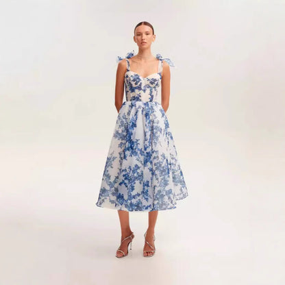 Damen Midi-Kleid Florales Design Norvielle - Norvielle
